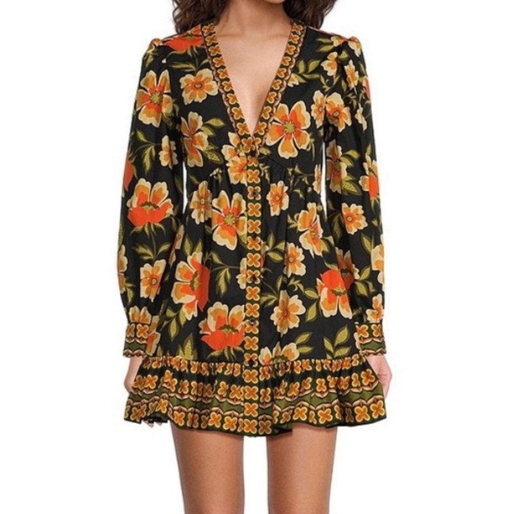 Chelsea & Violet Orange Crush Floral Dress